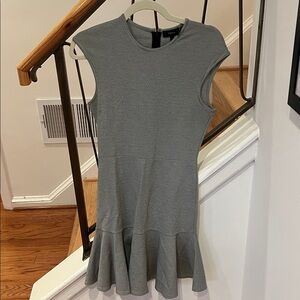 Theory Gray Sleeveless Flared Dress